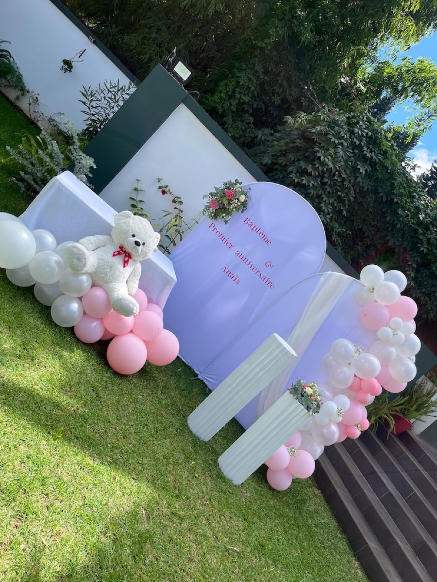 Pilier en métal blanc grand modèle 1 mètre